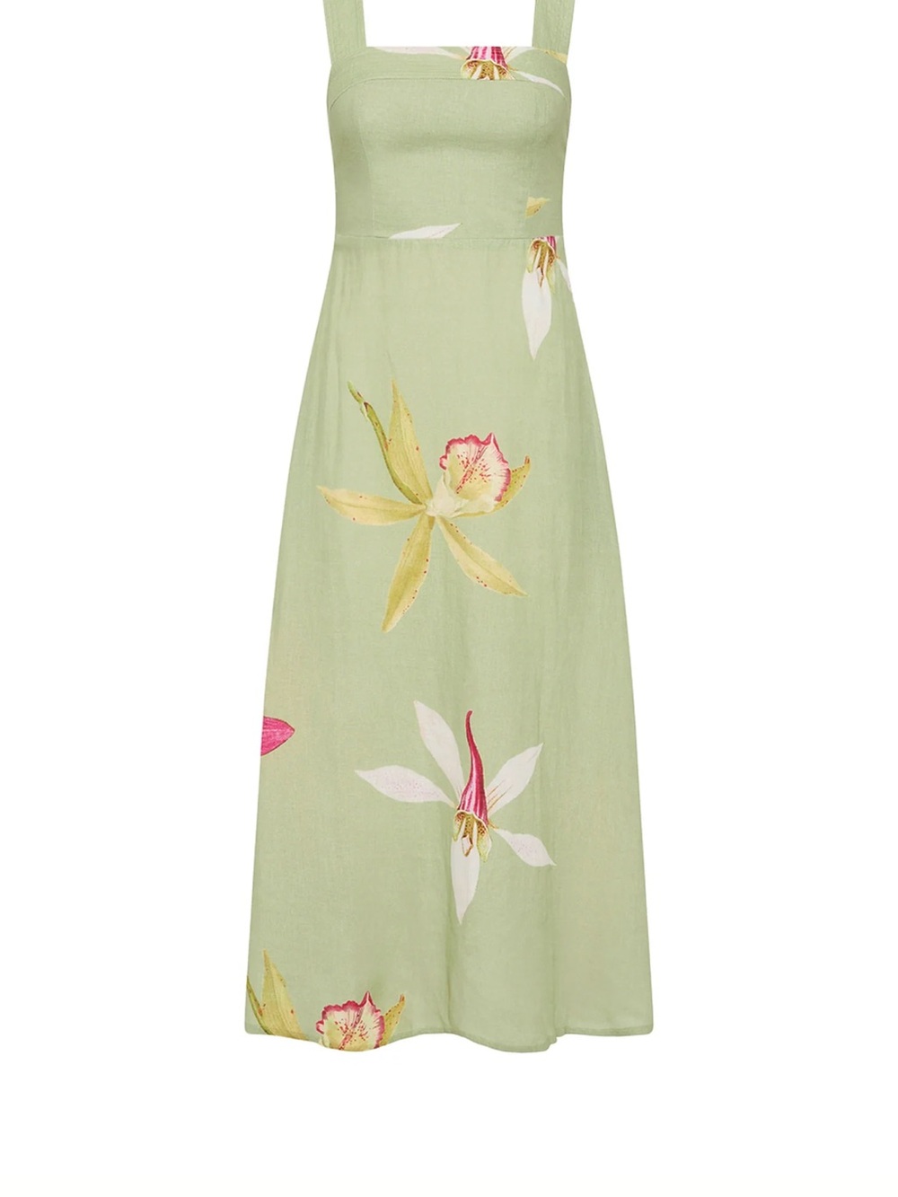 Like new Palm Noosa linen Sage Green Floral Maxi Dress. Size small - Picture 2 of 8